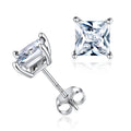Elegant Women'S 925 Sterling Silver Stud Earrings with Sparkling Zirconia - Hypoallergenic, Screw-Back Design for Everyday & Special Occasions