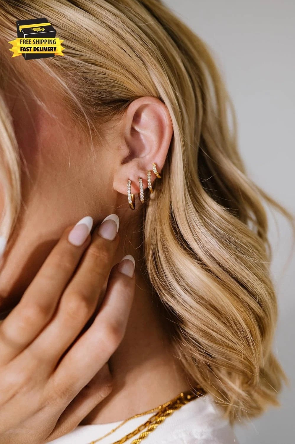 1 Pair Small Hoop Earrings for Women Men,316L Surgical Steel Hinge Huggie Hoop E
