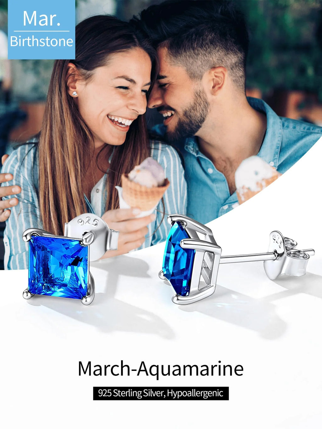 Elegant Women'S 925 Sterling Silver Stud Earrings with Sparkling Zirconia - Hypoallergenic, Screw-Back Design for Everyday & Special Occasions