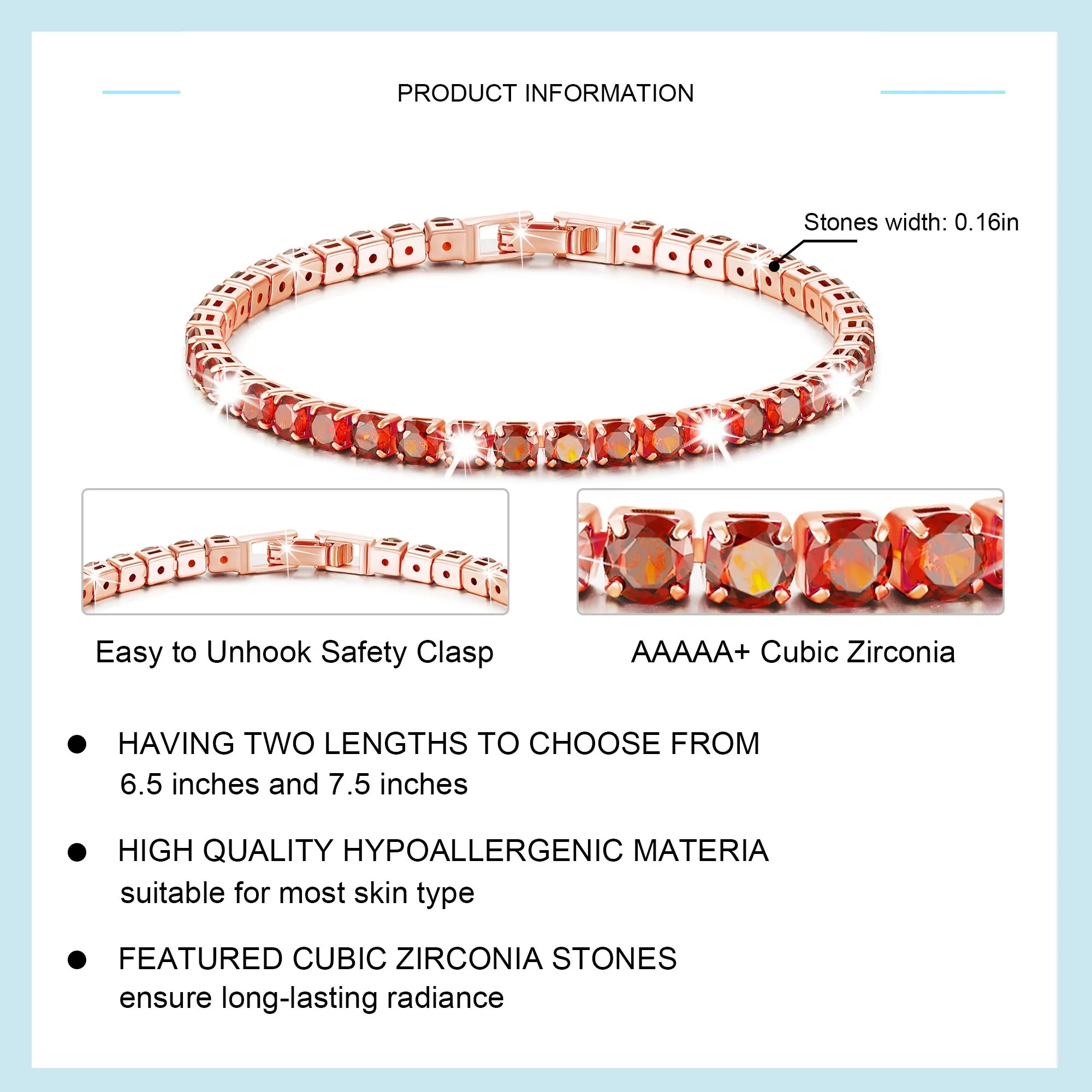 18K Rose Gold Plated Tennis Bracelets for Women Girls CZ February Birthstone Bracelet with Purple Amethyst Birthday Valentines Day Jewelry Gifts Teen Her Girlfriend Mom Adults Kids Age Ideas