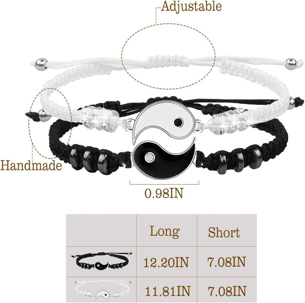 Best Friend Bracelets for 2 Matching Bracelets, Bff Bracelets for 2 Yin Yang Friendship Bracelets for Men Women