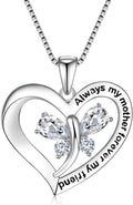 Forever Connected Mother & Son Necklace – Heart Pendant Gift for Mom, Sterling Silver Jewelry for Mother'S Day or Birthday
