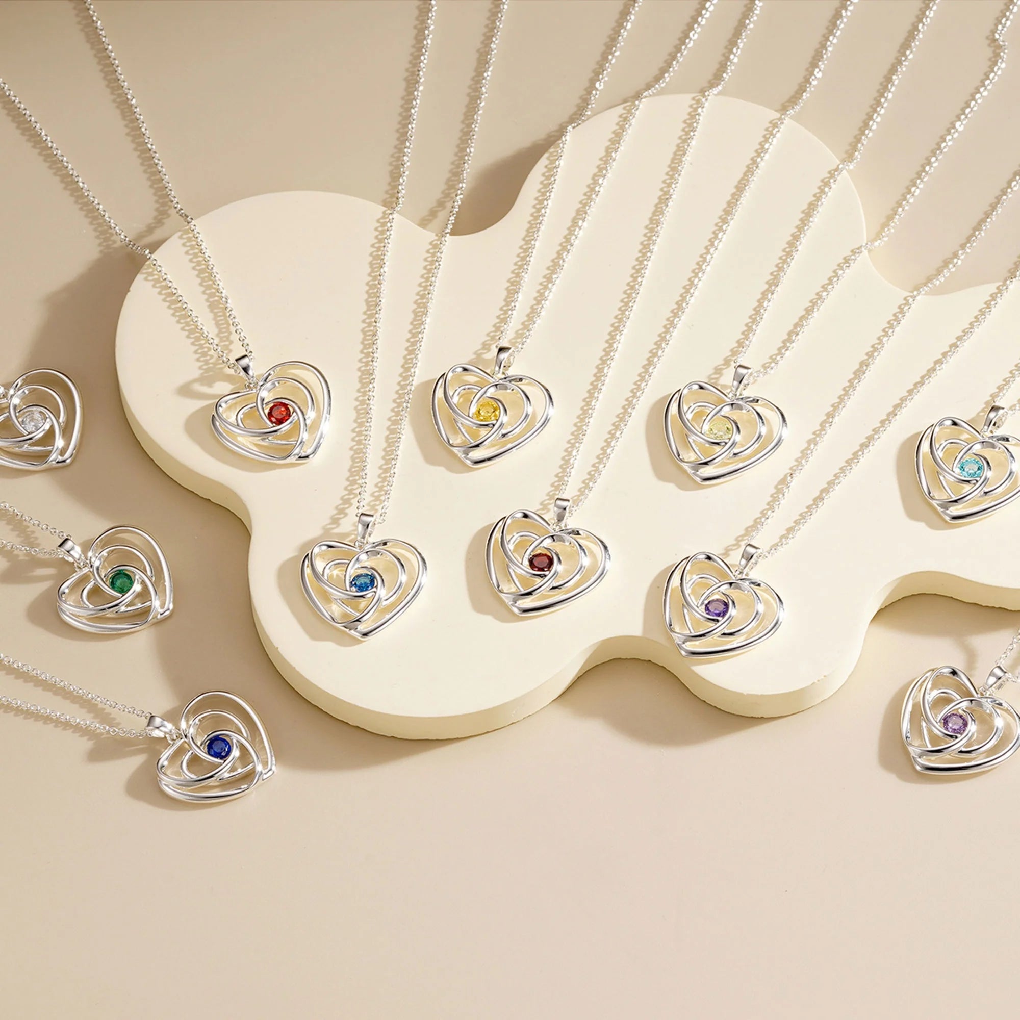 18K White Gold Plated Love Heart Necklaces for Women Girls CZ S925 Sterling Silver January Birthstone Necklace with Red Garnet Birthday Valentines Day Jewelry Gifts Teen Her Adult Kids Ideas