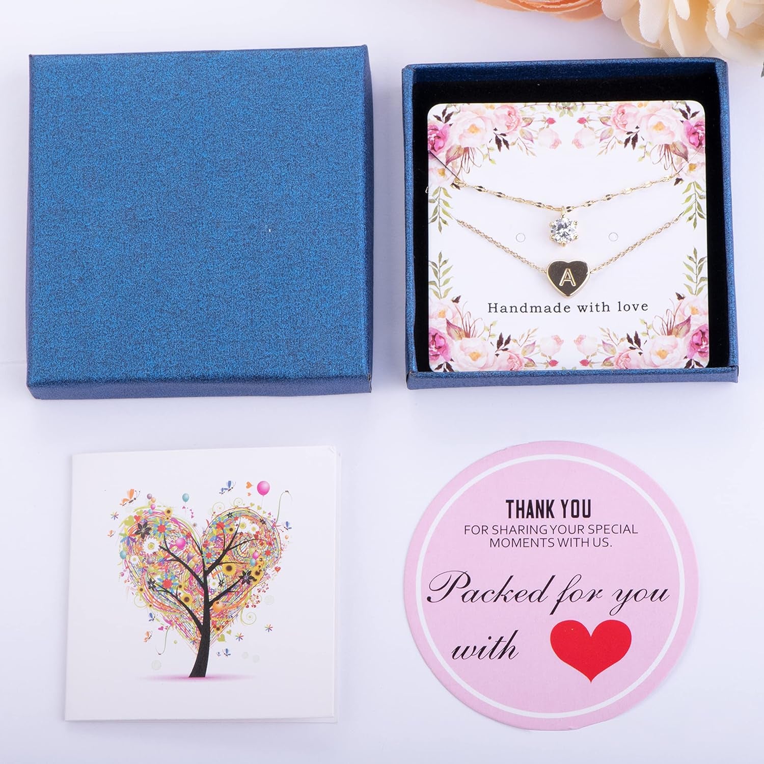 Initial Necklaces Heart Necklace Layered Necklaces for Women Gold Necklaces for Women Letter Necklace L Gold