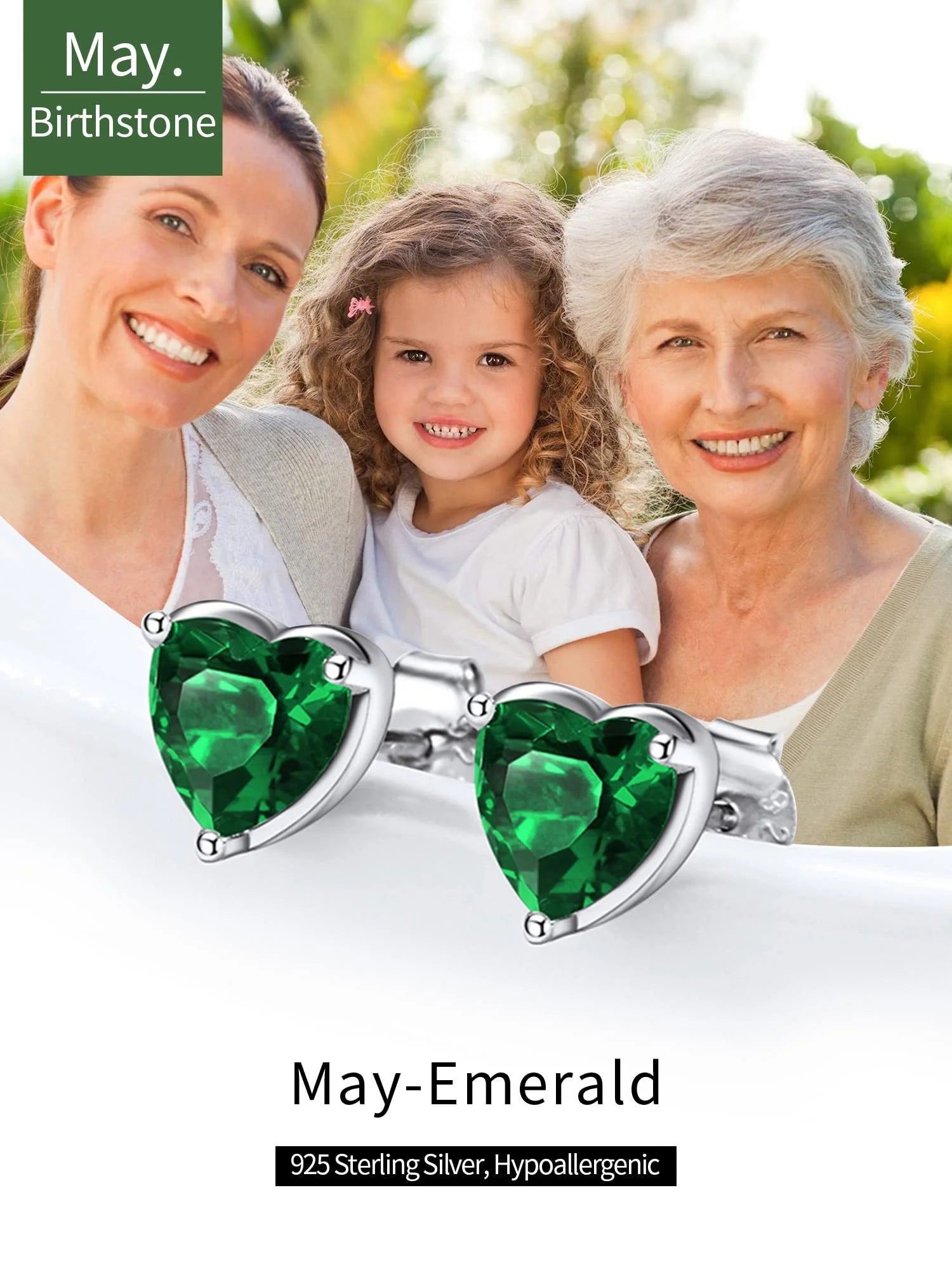 925 Sterling Silver Heart Birthstone Earrings, Synthetic Garnet Studs Cute Gift for Birthday Valentine'S Day, Party & Daily Wear Accessory for Women