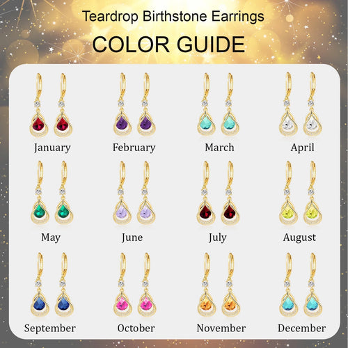 18K Gold Plated Drop Earrings for Women Girls Hypoallergenic January Birthstone Earrings with Red Garnet Birthday Valentines Day Jewelry Gifts Teen Her Mom Girlfriend Adults Wife Kids Age Ideas