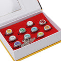 Naruto Akatsuki Rings Set 10Pcs with Chain Cosplay Itachi Sharingan Box Anime