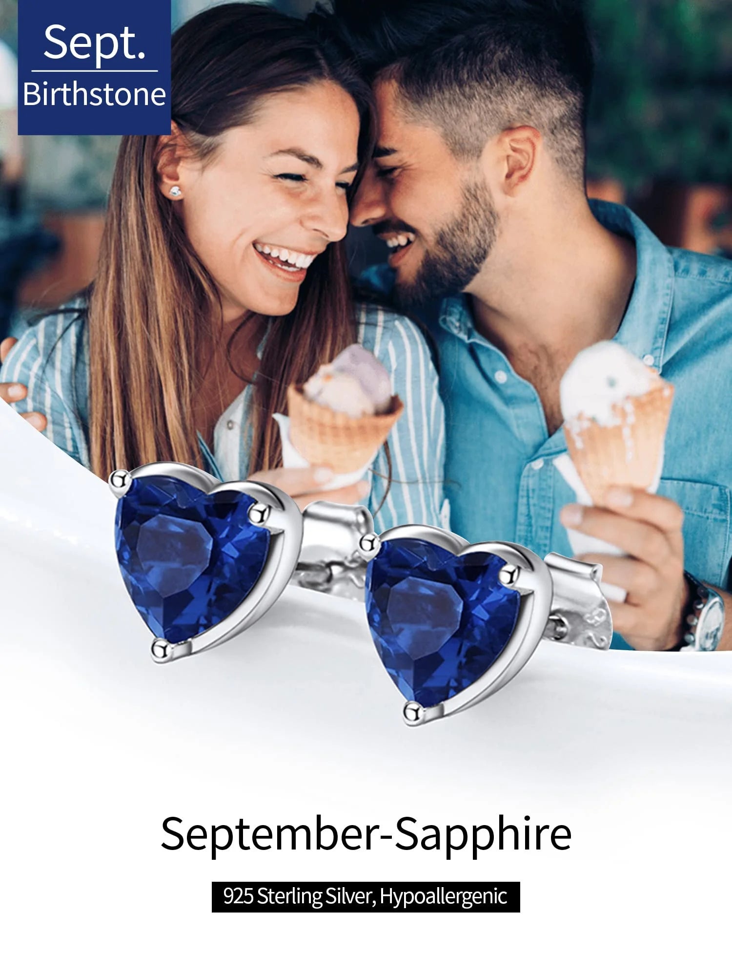 925 Sterling Silver Heart Birthstone Earrings, Synthetic Garnet Studs Cute Gift for Birthday Valentine'S Day, Party & Daily Wear Accessory for Women