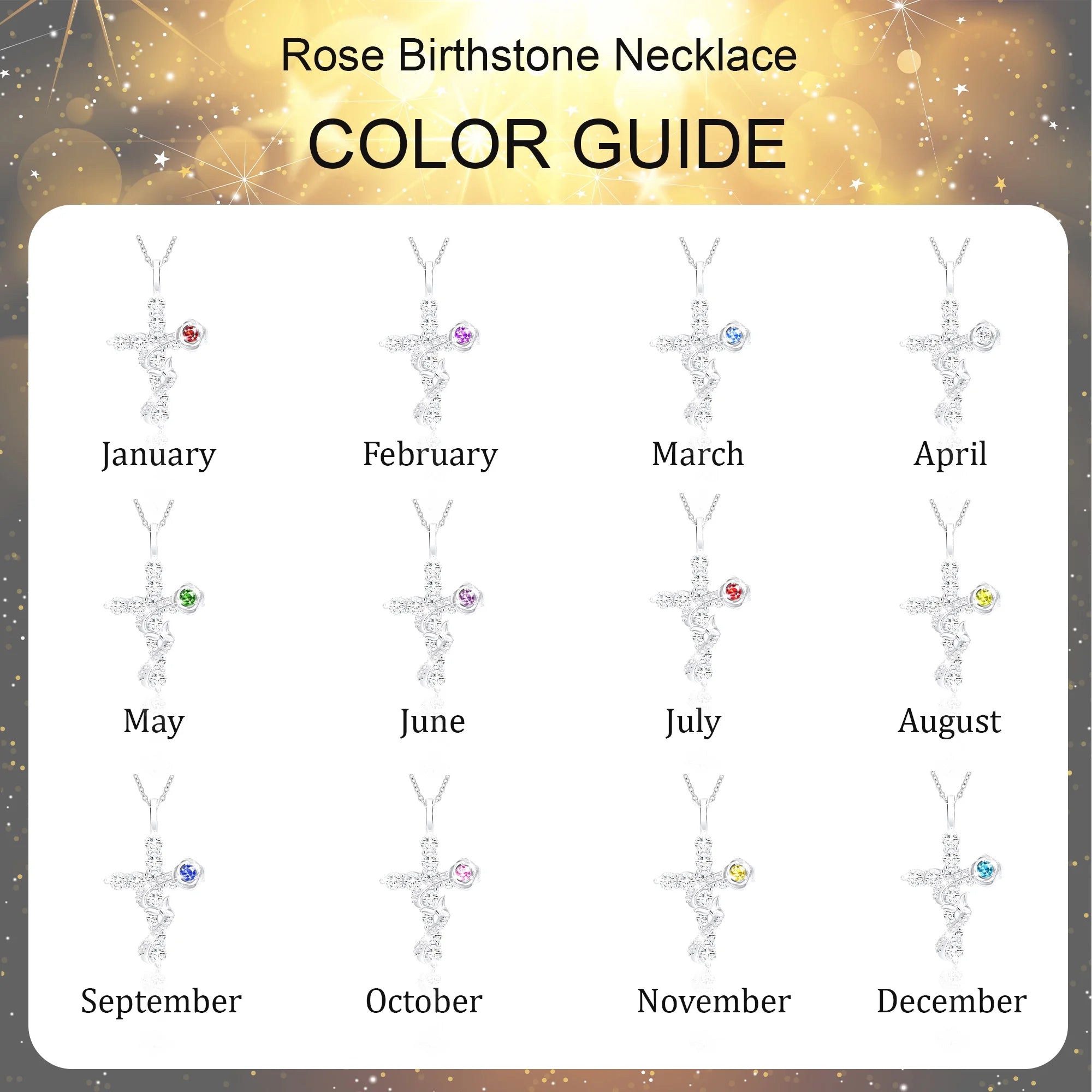 18K White Gold Plated Rose Cross Necklaces for Women Girls S925 Sterling Silver April Birthstone Pendant with Crystal Birthday Valentines Day Jewelry Gifts Teen Her Adults Kids Ideas Age